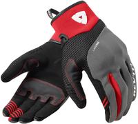 Revit Endo Motorcycle Gloves, black/grey/red, size 3XL