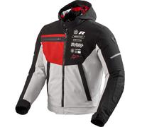 Rev'it Haste H2O Textile Motorcycle Heritage Jacket - Black / Red
