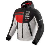 Revit Haste H2O waterproof Motorcycle Textile Jacket, black-red, size S for Men