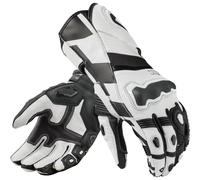 Rev'it Jerez 4 Motorcycle Motorbike Leather Track Race Gloves - White / Black