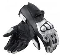 Rev'it League 2 Leather Motorcycle Motorbike Gloves - Black / Grey