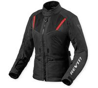 Revit Levante 2 H2O Ladies Motorcycle Textile Jacket, black-grey-red, size 40 for Women