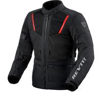 Revit Levante 2 H2O Motorcycle Textile Jacket, black-grey-red, size L for Men