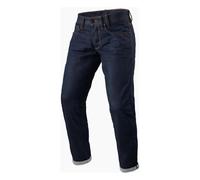 Revit Lewis Selvedge Motorcycle Tapered Fit Riding Denim Jeans Dark Blue