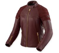 Revit London Ladies Motorcycle Leather Jacket, burgundy red, size 44