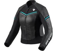 Revit Median Ladies Motorcycle Leather Jacket, black-blue, size 34 for Women