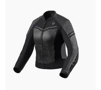 Rev'it Median Ladies Motorcycle Motorbike Leather Jacket Black / Anthracite
