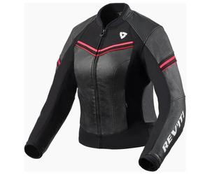 Revit Median Ladies Motorcycle Motorbike Leather Jacket Black / Pink