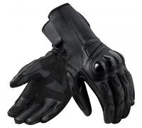 Rev'it Metis 2 Leather Motorcycle Motorbike Gloves - Black / Black