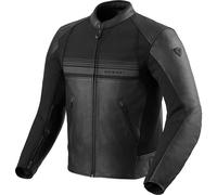 Rev'it Mile 2 Leather Motorcycle Motorbike Heritage Jacket - Black