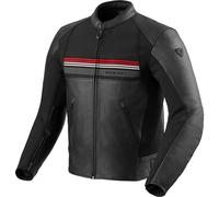Revit Mile 2 Motorcycle Leather Jacket, black-red, size 52 for Men