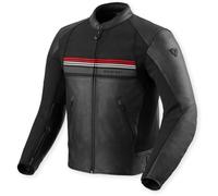 Revit Mile 2 Motorcycle Leather Jacket, black-red, size 58 for Men