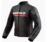 Revit Mile Black Red Winter Removable Liner Leather Motorcycle Jacket Size 52