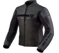 Rev'it Mile Leather Motorbike Motorcycle Jacket Urban Street Touring Black