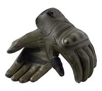 Rev'it Monster 3 Leather Perforated Motorcycle Motorbike Gloves - Dark Green