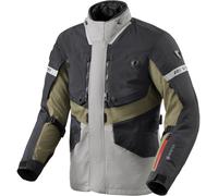Revit Neptune 3 GTX waterproof Motorcycle Textile Jacket, black-grey-green, size L for Men