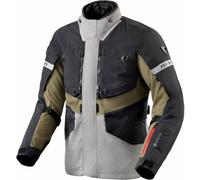 Revit Neptune 3 GTX waterproof Motorcycle Textile Jacket, black-grey-green, size 3XL for Men