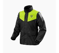 Rev'it Nitric 4 H2O Motorcycle Motorbike Rain Over Jacket Black / Neon Yellow