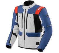 Revit Offtrack 3 H2O waterproof Motorcycle Textile Jacket, grey-blue, size 3XL for Men