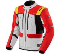 Revit Offtrack 3 H2O waterproof Motorcycle Textile Jacket, white-red, size 3XL for Men