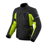 Rev'it Outback 5 H2O Motorbike Motorcycle Textile Jacket Black / Neon Yellow