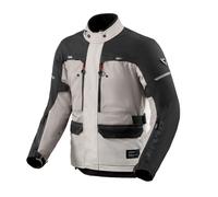 REV'IT! Motorcycle Jacket Outback 5 H2O Waterproof Textile Black/Silver 4XL Men