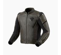 REV'IT Parallax Black Olive Removable Lining Leather Winter Motorcycle Jacket