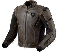 Revit Parallax Motorcycle Leather Jacket, black-brown, size 46 for Men