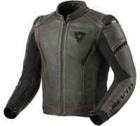 Revit Parallax Motorcycle Leather Jacket, black-green, size 50 for Men