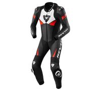 Rev'it! Piece Suit Argon 2 Leather Suit Black/Neon Red56 Black,Neon Red