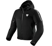 Rev'it Proxy H2O Waterproof Hooded Textile Motorbike Jacket - Black / White