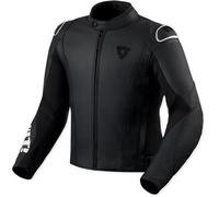 Revit Quadratic Logo perforated Motorcycle Leather Jacket, black-white, size 50 for Men