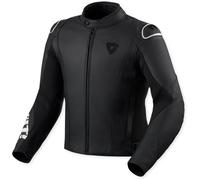 Revit Quadratic Logo perforated Motorcycle Leather Jacket, black/white, size 54