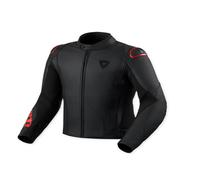 Revit Quadratic Moto Motorcycle Motorbike Leather Jacket Black / Neon Red