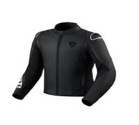 Rev'it Quadratic Motorbike Motorcycle Leather Jacket Black / White