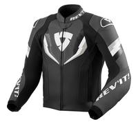 Rev'it Quantum 3 Leather Motorcycle Motorbike Sports Jacket - Black / Anthracite