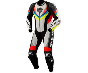 Revit Quantum 3, leather suit 1pcs. 52 Light Grey/Black/Neon-Yellow