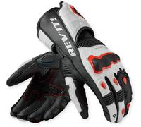 Revit Quantum 3 Motorcycle Gloves, black/white/neon red, size L