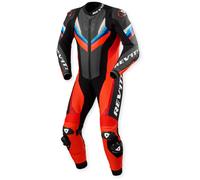 Revit Quantum 3 perforated One Piece Motorcycle Leather Suit, black-red, size 46 for Men