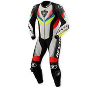 Revit Quantum 3 perforated One Piece Motorcycle Leather Suit, grey/neon yellow, size 52