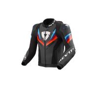 Revit Quantum 3 Pro perforated Motorcycle Leather Jacket, black/red/blue, size 46