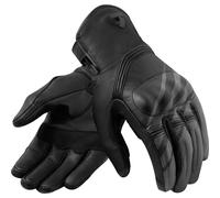 Rev'it Redhill Leather Perforated Motorcycle Motorbike Gloves - Black / Grey