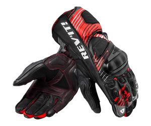 Rev'it Revit Apex Neon Red/Black Motorcycle Gloves, All Seasons, Leather