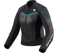 Revit Median, leather jacket women 42 Black/Grey/Turquoise