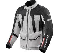 REV'IT Revit Sand 4 Silver Black Winter Removable Liner Motorcycle Jacket, L