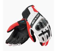 Rev'it Ritmo Mesh Motorcycle Motorbike Leather Gloves Black / Neon Red