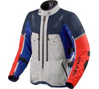 Rev'it Sand 5 H2O Textile Waterproof Motorcycle Jacket - Silver / Blue