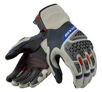 Rev'it Sand 5 Ventilated Motorcycle Motorbike Leather Gloves - Silver / Red