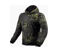 Revit Saros Wind Barrier Motorcycle Hooded Textile Jacket Black / Dark Green
