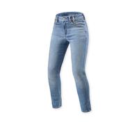 Revit Shelby 3 Skiny Fit Ladies Moto Motorcycle Jeans Light Blue Vintage